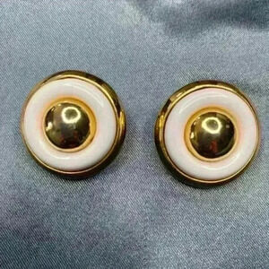 Kenneth Jay Lane KJL Vintage 90s Era Custom Costume Jewelry Earrings Clip-ons